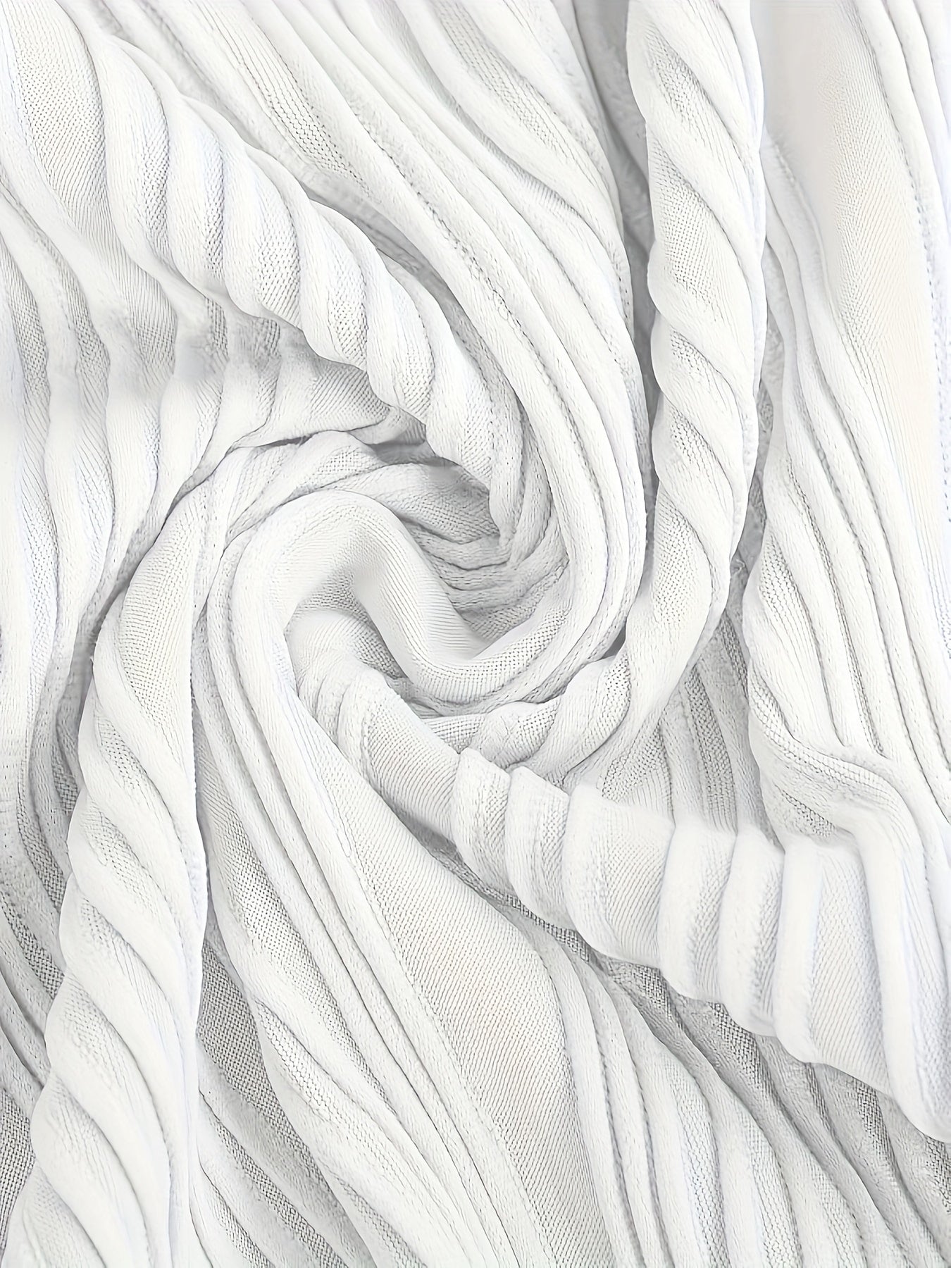 Wavy Stripe Solid Dress, Casual V Neck Sleeveless Mini Dress