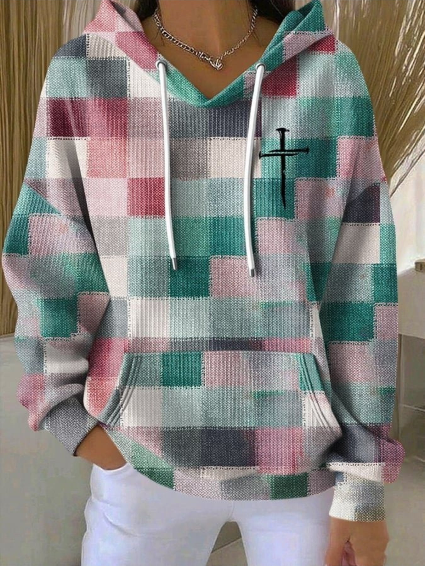 Printing Long Sleeve Pullover Hoodie Sweatshirt