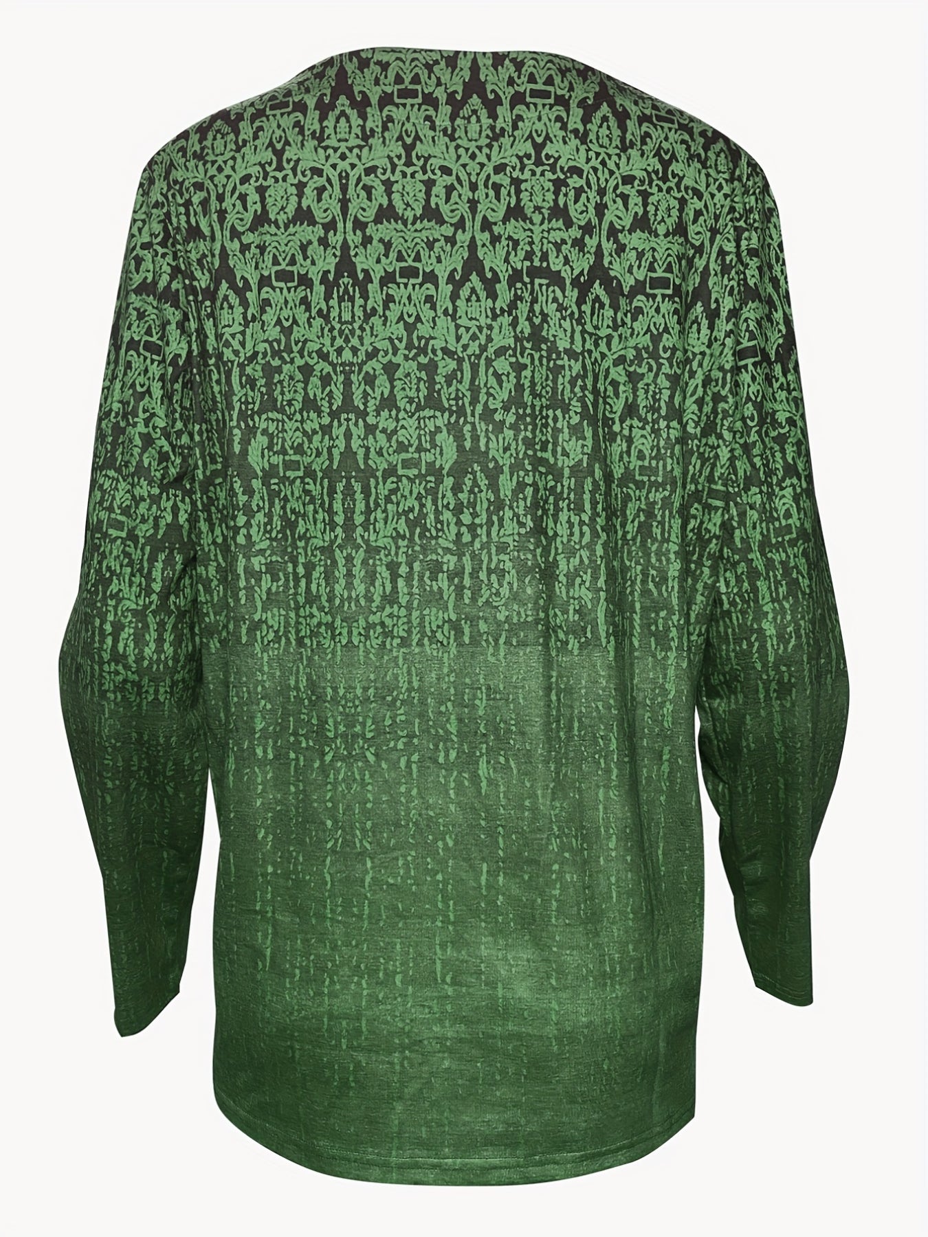 Floral Print Pullover Sweatshirt, Casual Long Sleeve V-neck Sweatshirt
