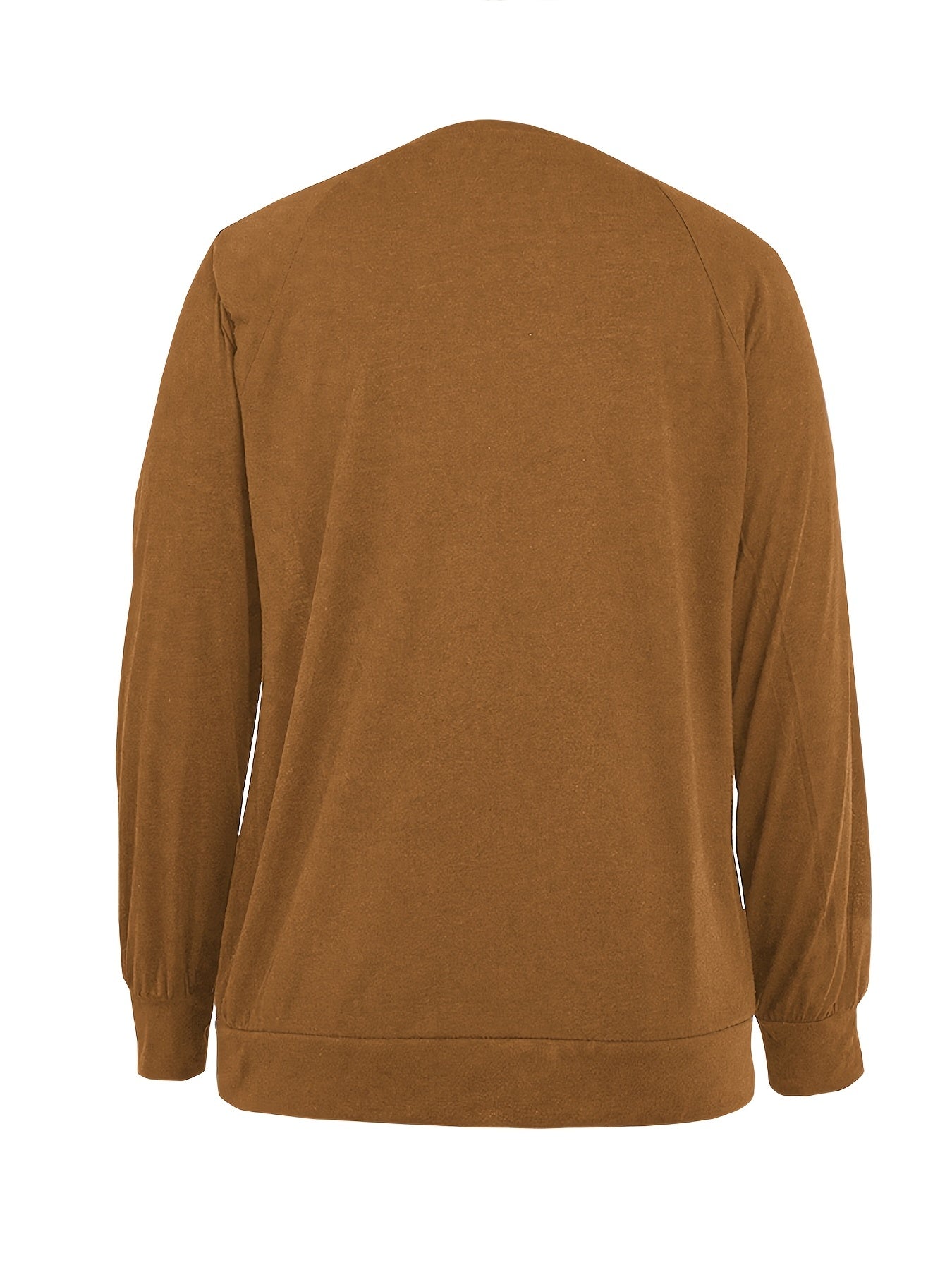 Dandelion Print Crew Neck T-shirt, Casual Loose Long Sleeve T-Shirts Tops