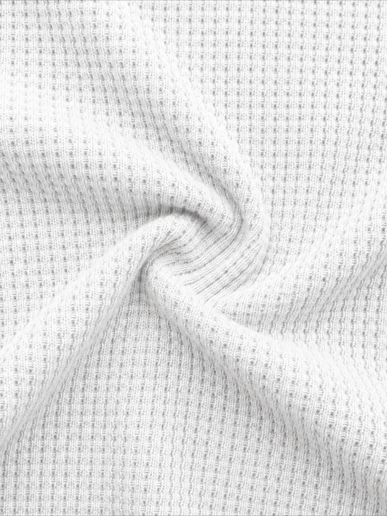 Solid Color Waffle Long Sleeve Shirt
