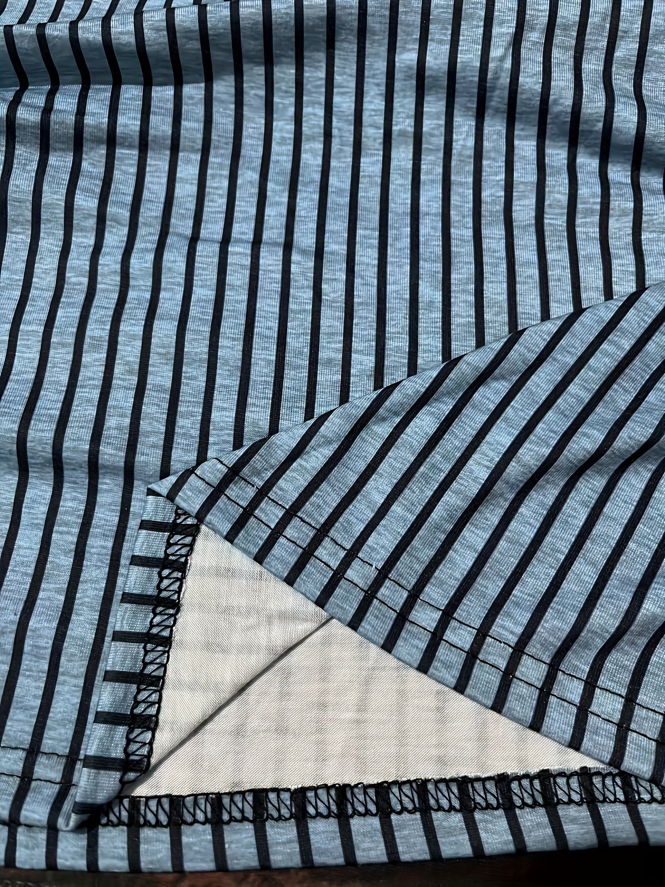 Striped Print Button Front Dress, Casual Short Sleeve Simple Dress