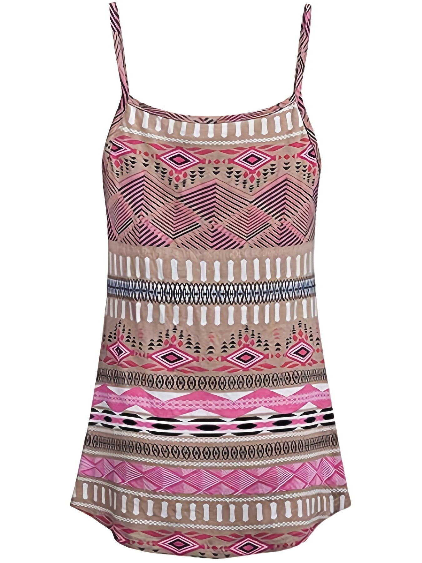 Women's Floral Print Spaghetti Tank Top - Comfortable and Stylish Sleeveless Top
