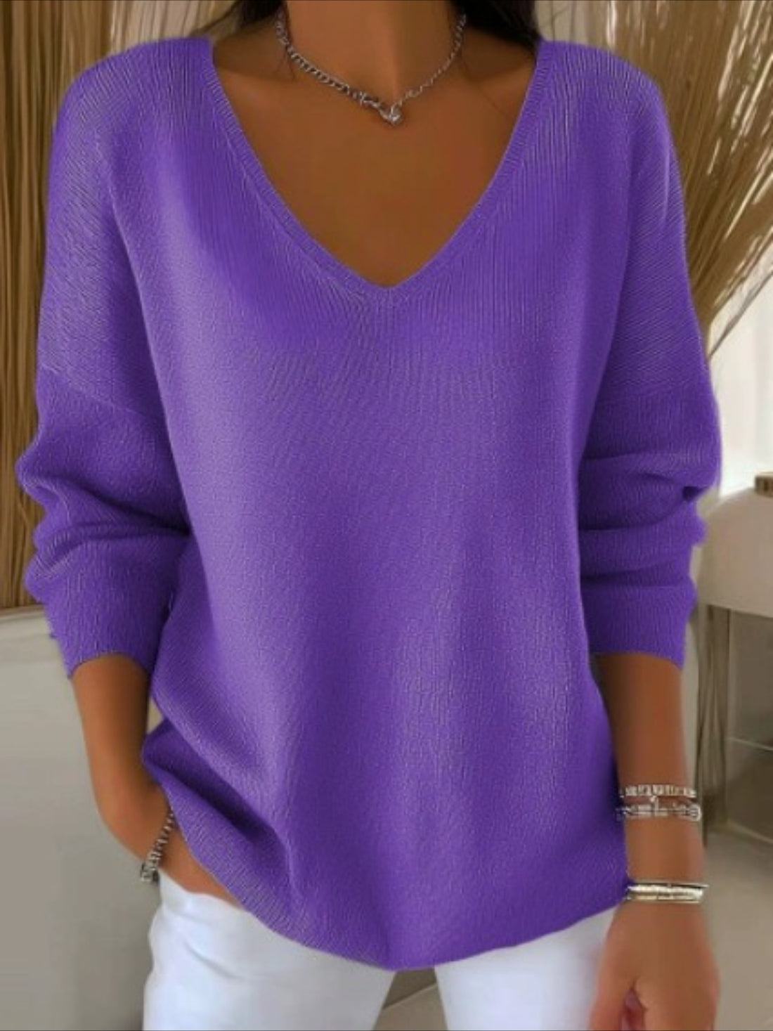 Women Floral Long Sleeve Comfy Casual Sweater Tee