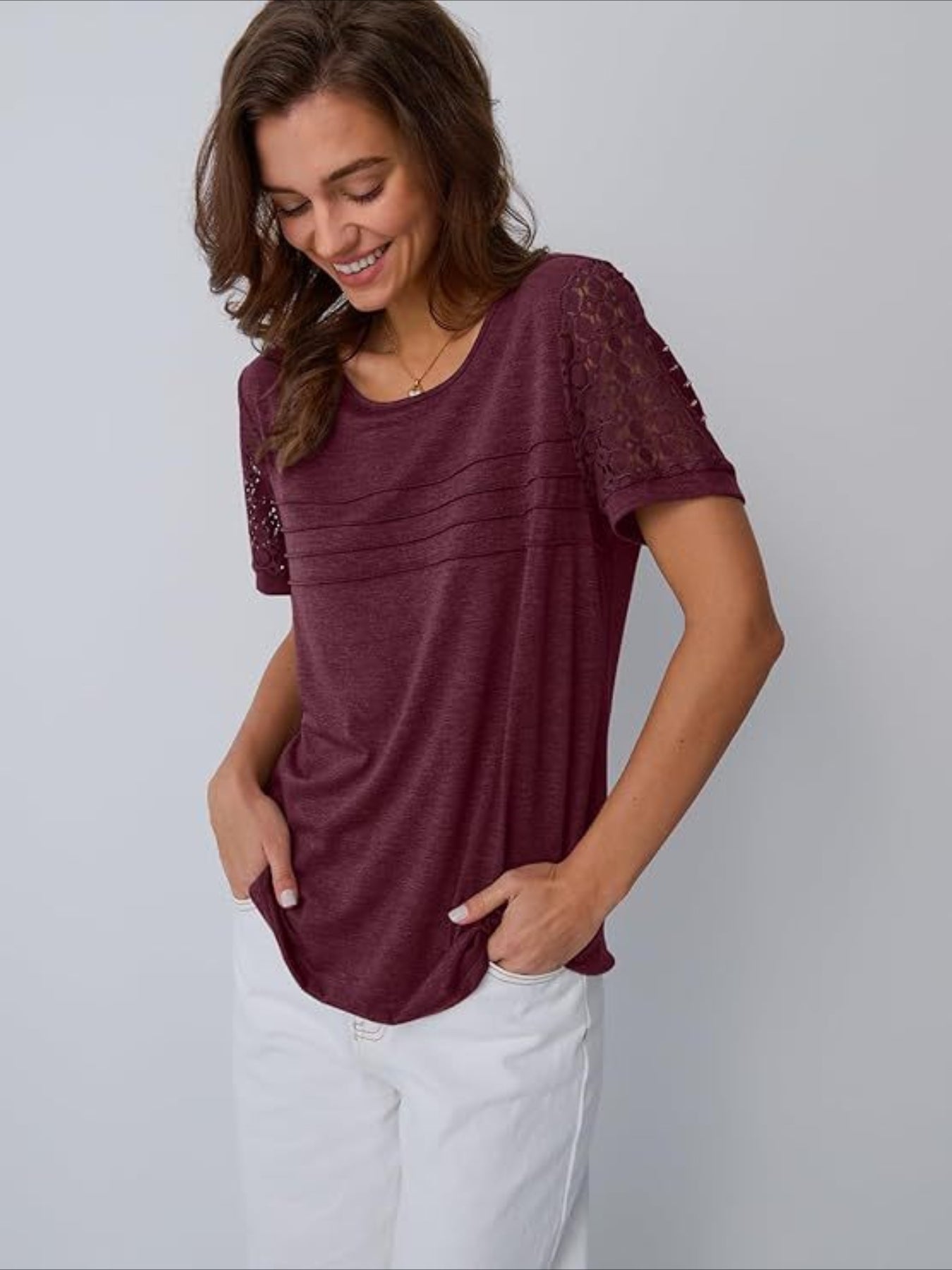 Skeleton Short Sleeve Shirts Lace Tops