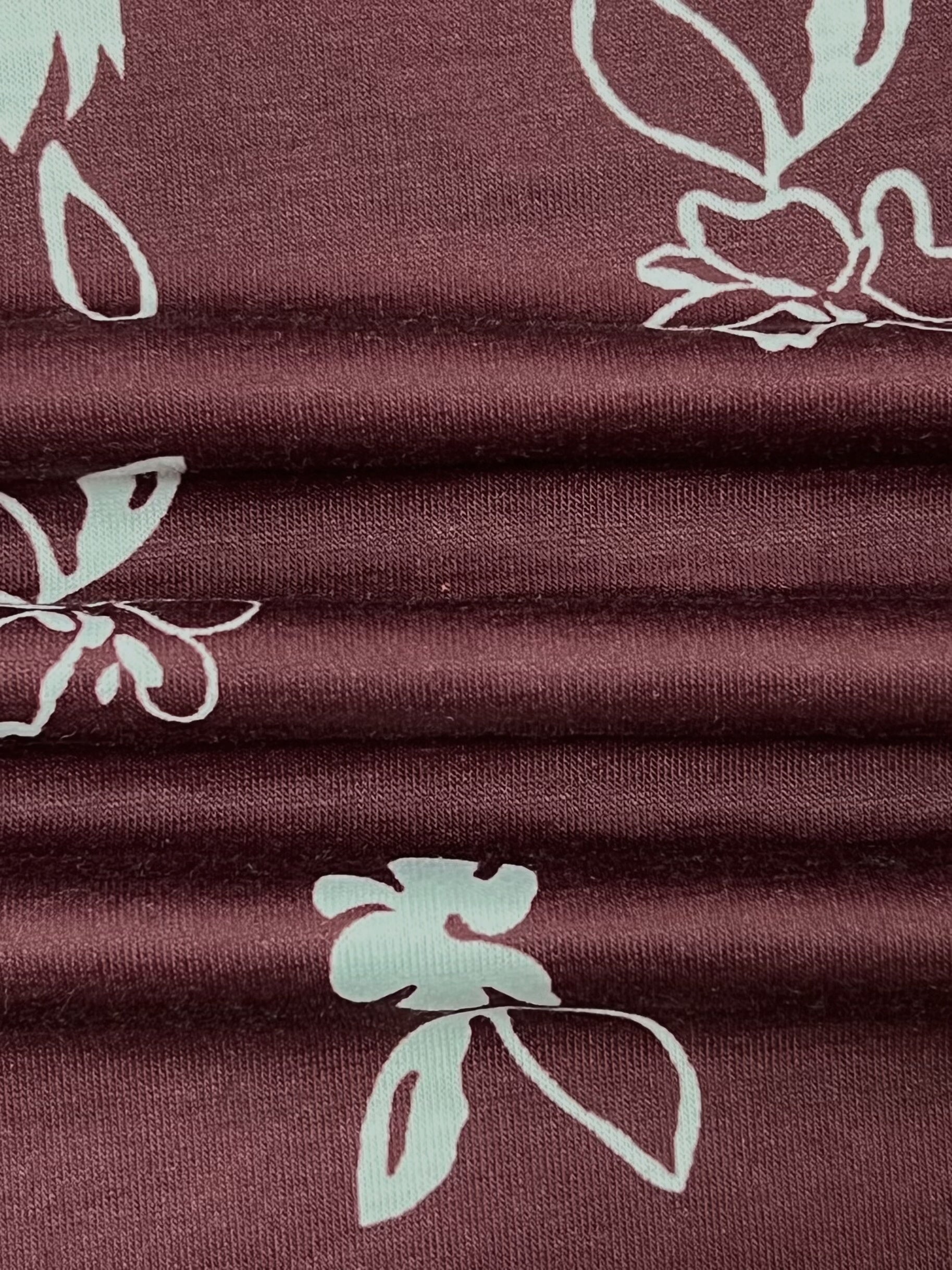 Women's Random Floral Print Long Sleeve Open Front V Neck Slight Stretch Tee