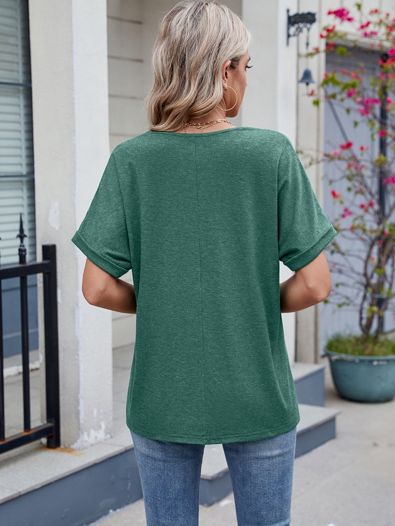 Tooluck Women'S T-Short Sleeve V-Neck T-Shirt Top