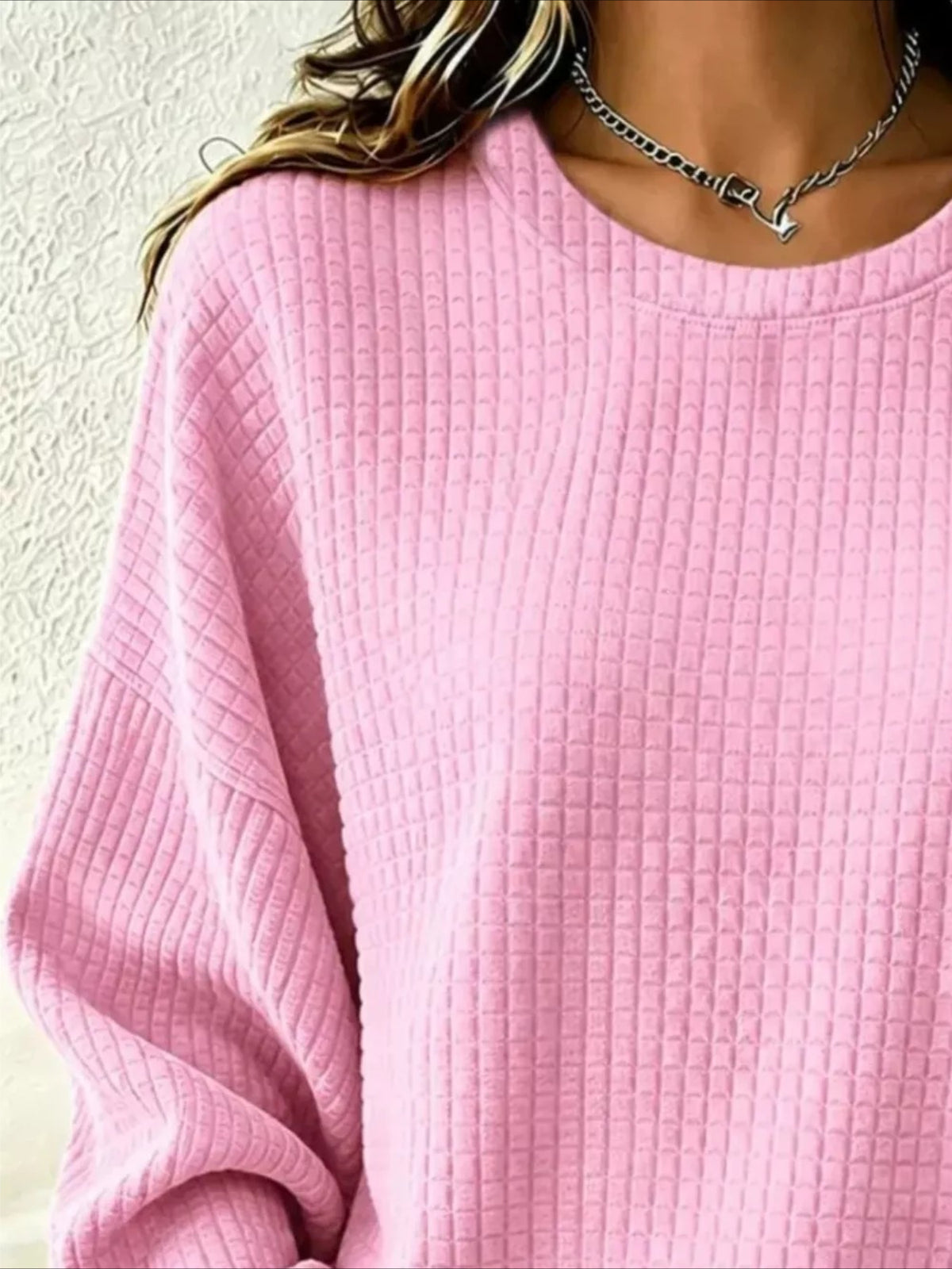 Solid Color Casual Crew Neck Regular Fit Sweatshirt