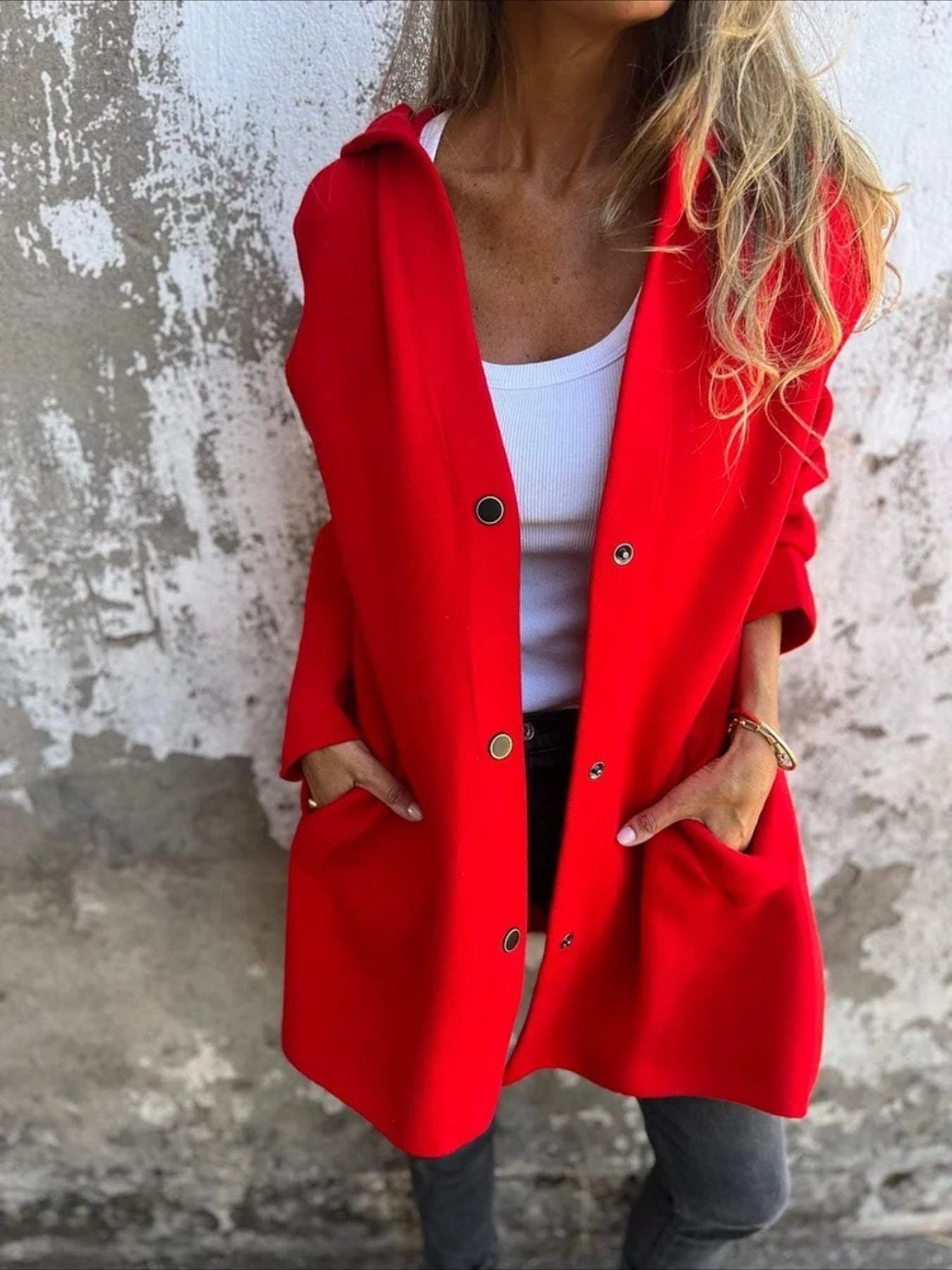 Plain Regular Loose Jacket