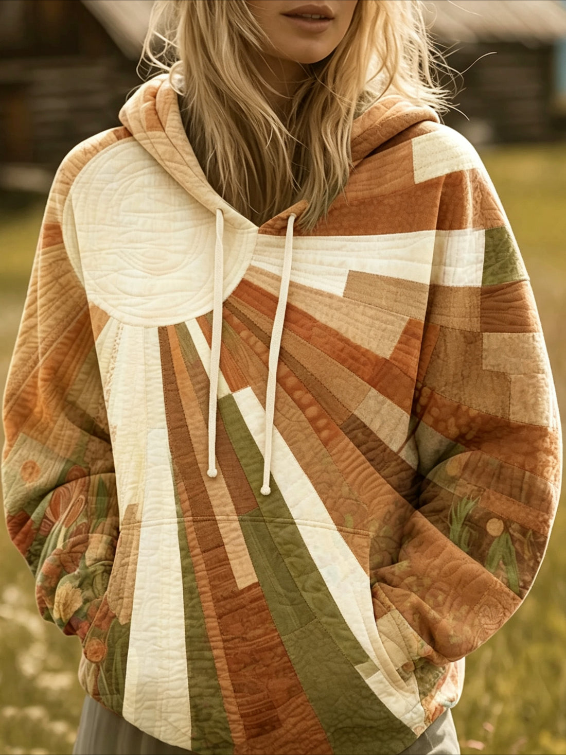 Floral Long Sleeve Vintage Spring/Fall Hoodie