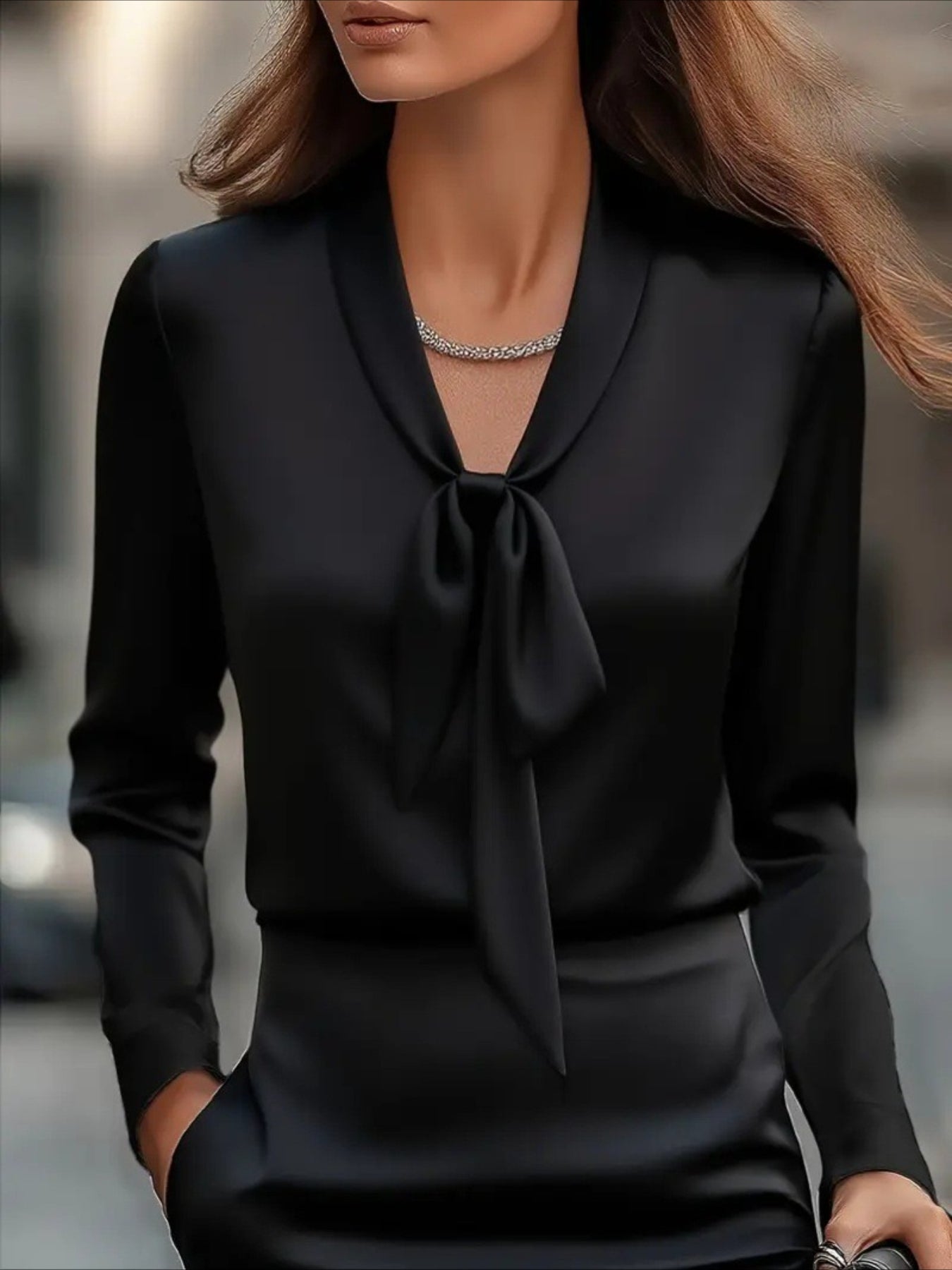 Long Sleeve Plain Regular Loose Shirt