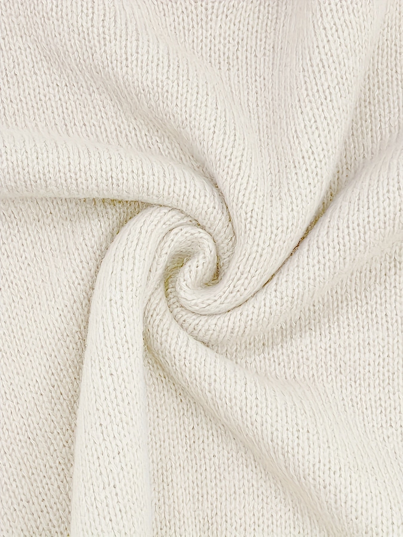 Solid Color V Neck Sweater, Casual Long Sleeve Sweater