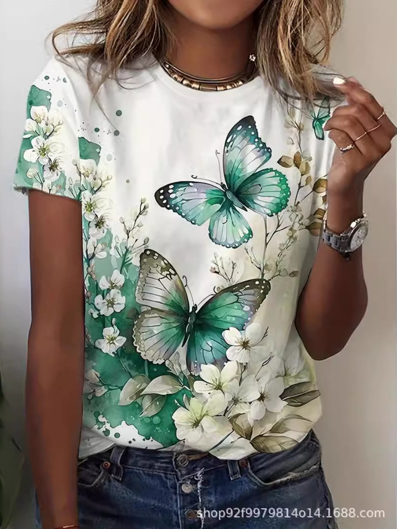 Women's Sweetheart 3D Print Fashion Tee - Soft Polyester & Spandex Blend