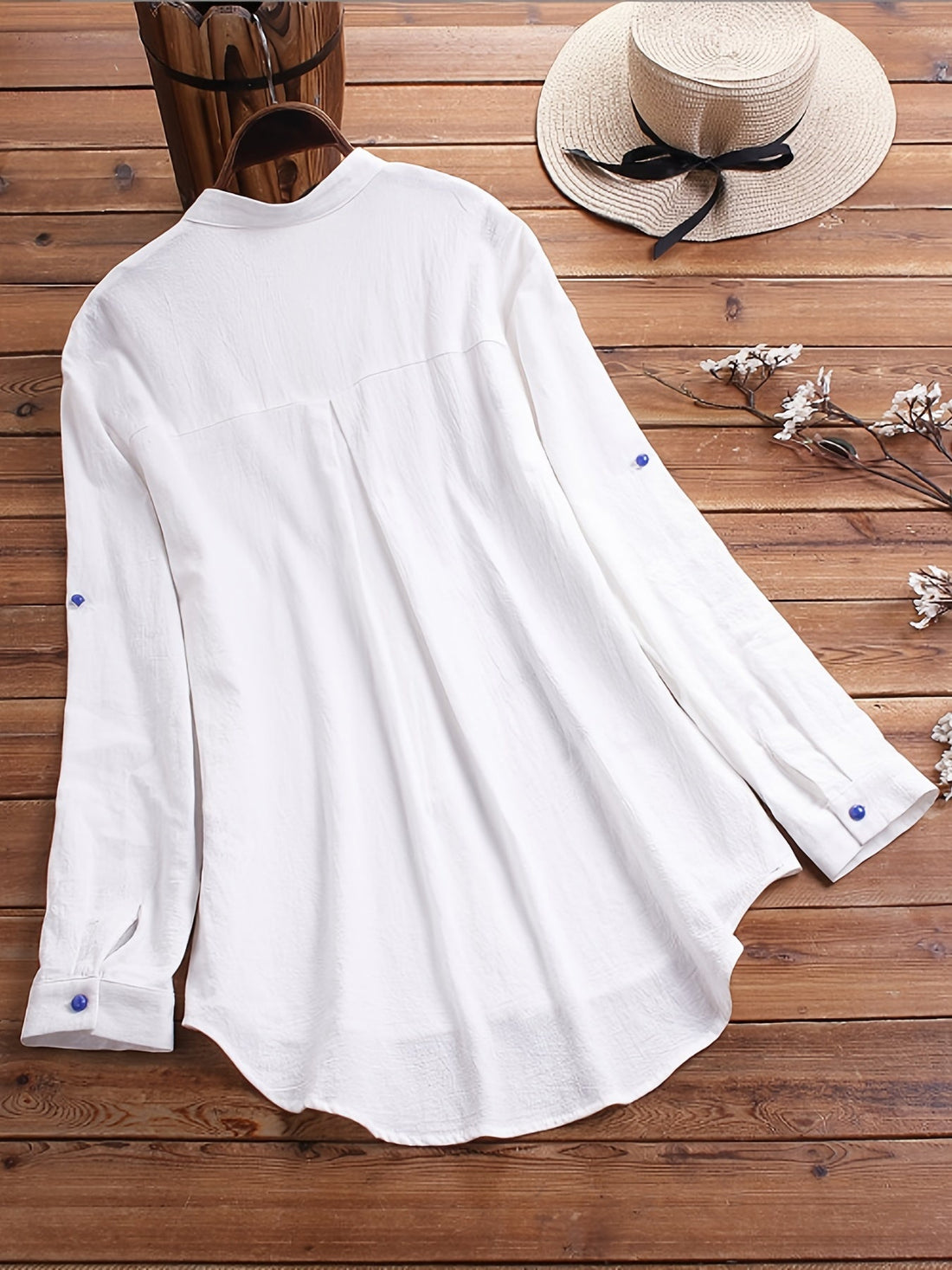 Women's Floral Print Long Sleeve Colorful Button Turn Down Collar Shirt