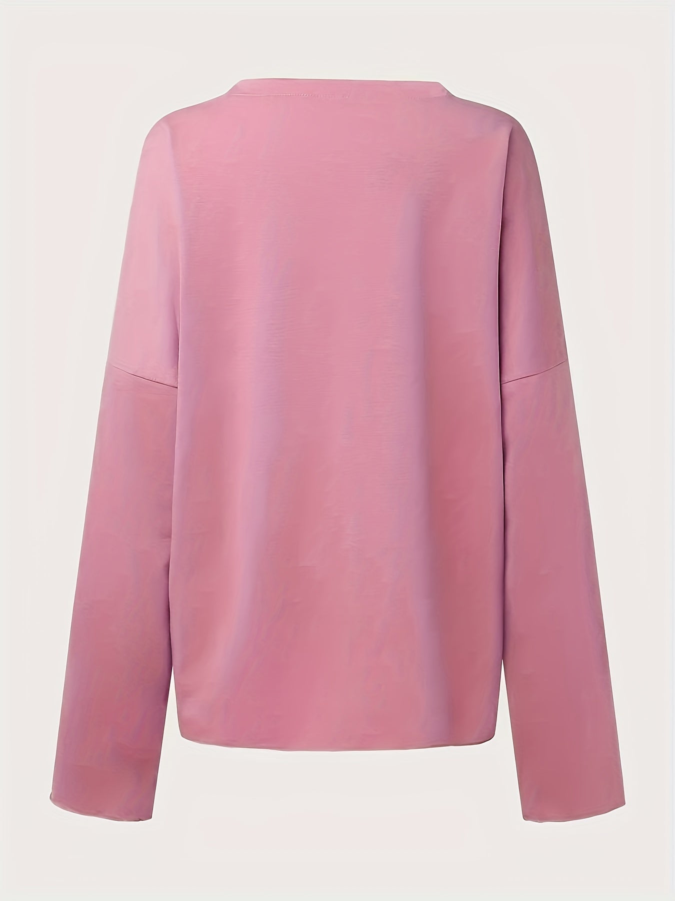 Solid Crew Neck Sweatshirt, Casual Long Sleeve Sweatshirt
