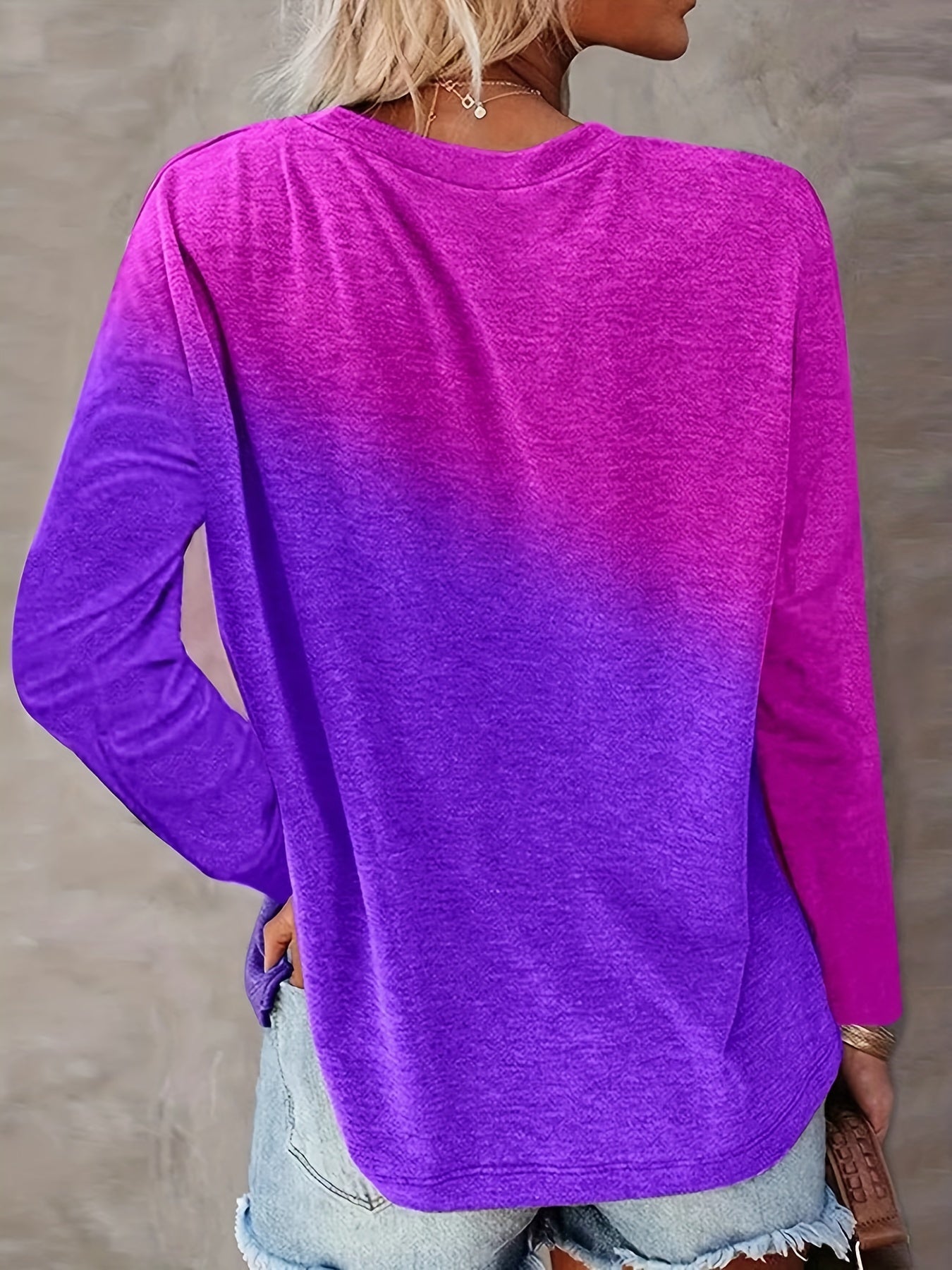 Color Block Pocket T-Shirt, Casual Crew Neck Long Sleeve T-Shirt