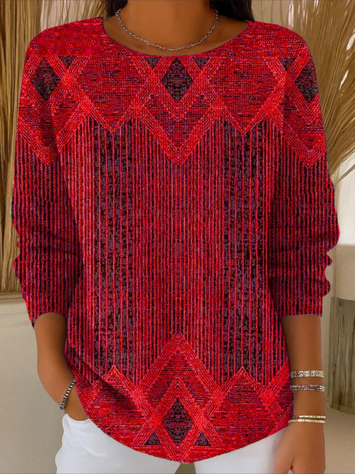 Casual Abstract Sweater Tee