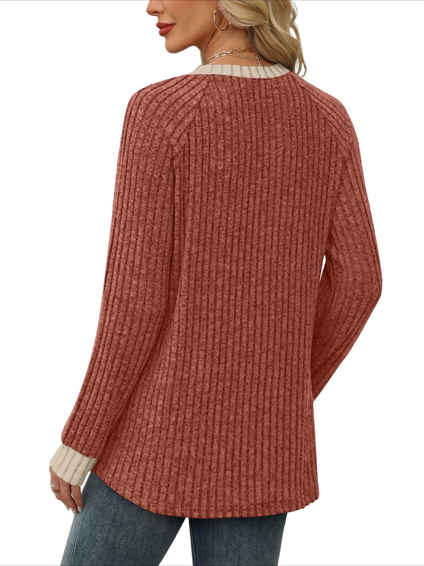 Loose Casual Fluff/Granular Fleece Fabric T-Shirt