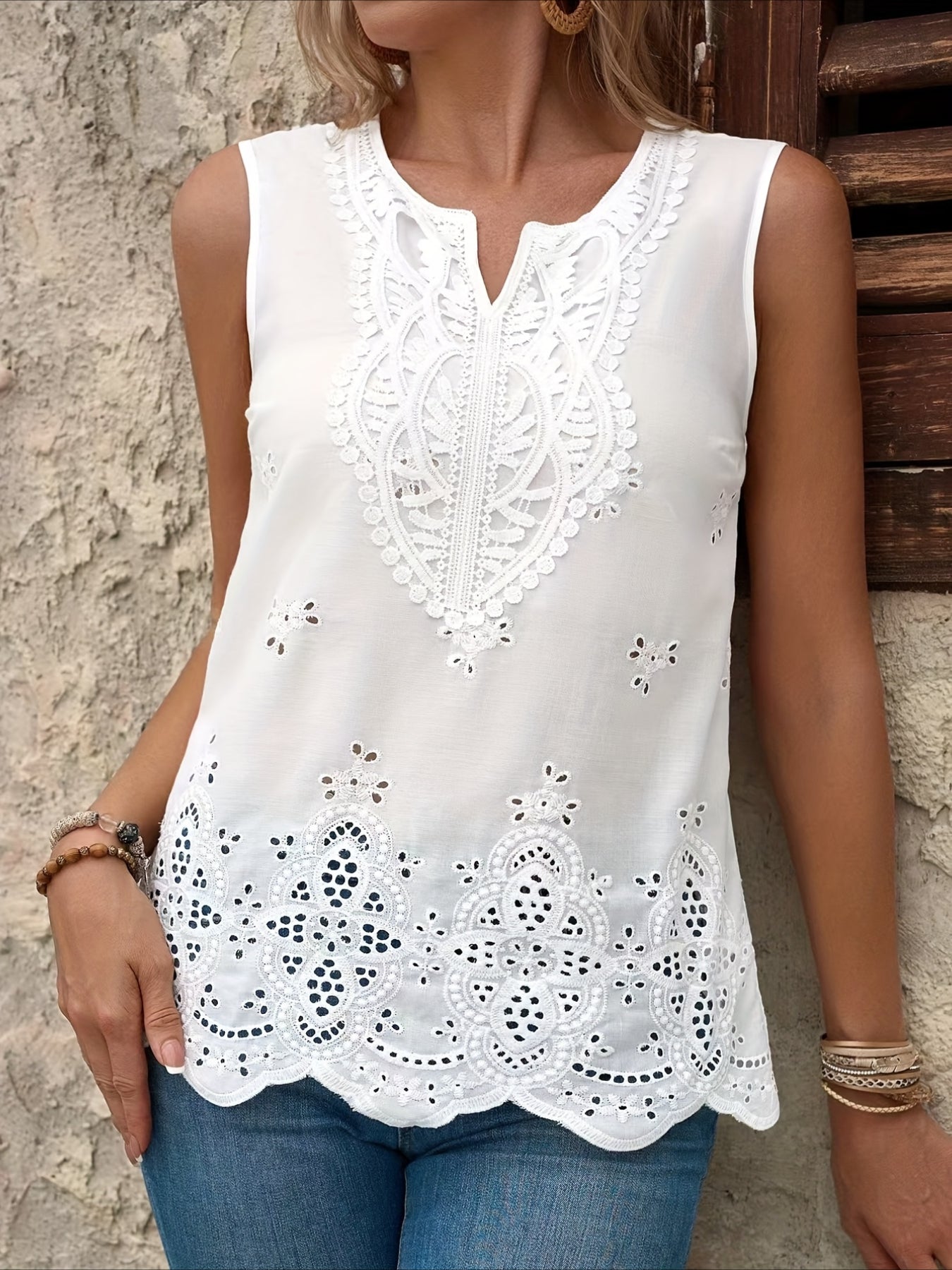 Solid Color Elegant Sleeveless Shirt