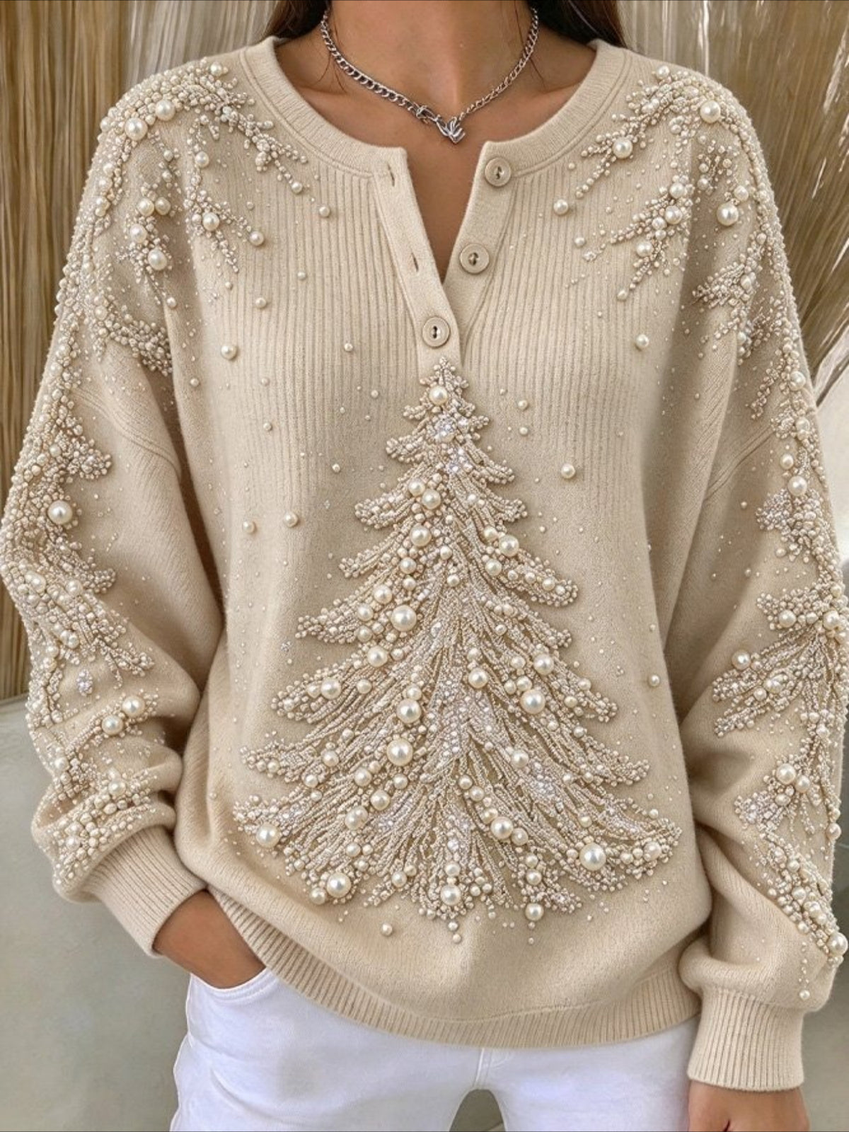 Elegant Christmas Tree Casual Sweatshirt