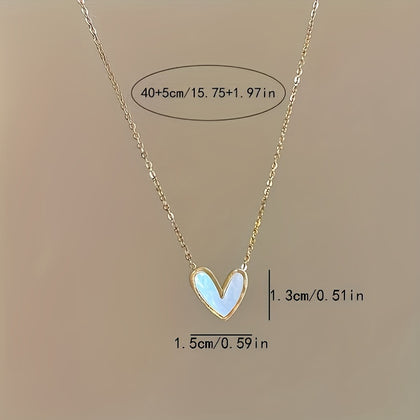 Free Gift Elegant & Simple Heart Pendant Necklace - Perfect Gift for Her, Alloy, Versatile for Casual Attire