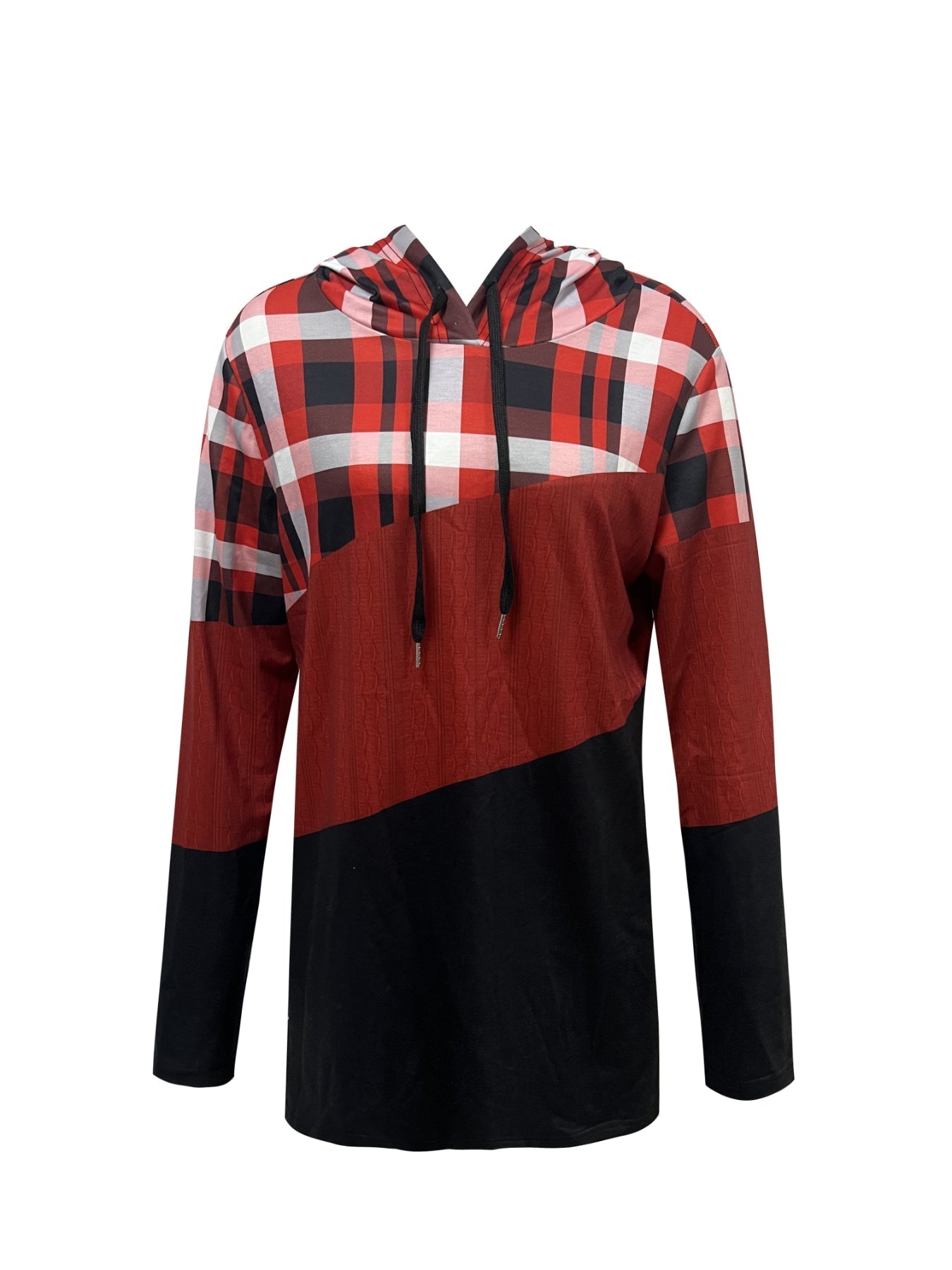 Color Block Drawstring Hoodie, Casual Long Sleeve Hoodie