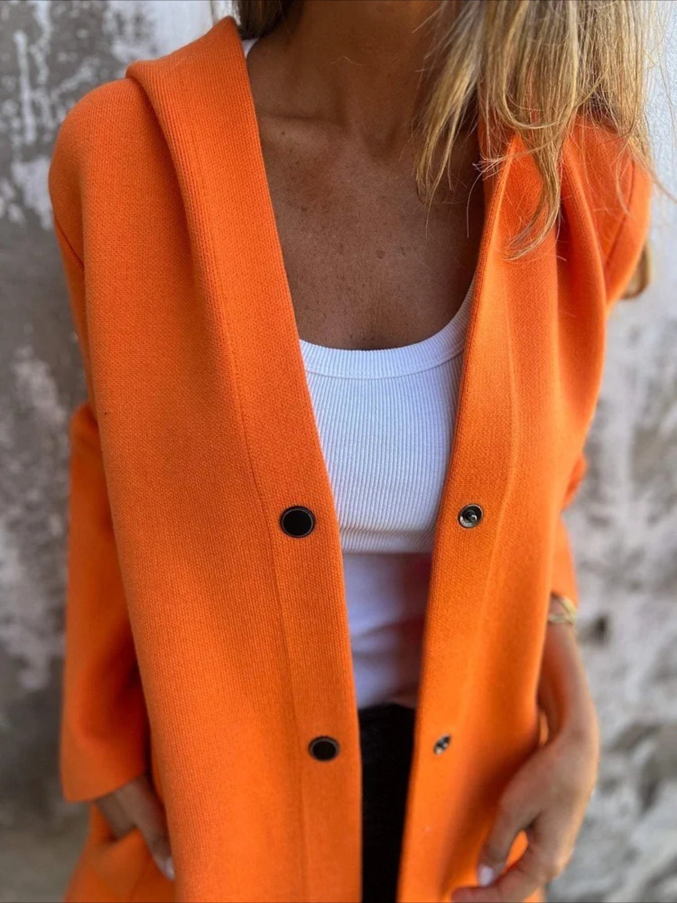 Plain Regular Loose Jacket