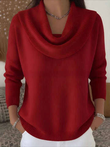 Crew Neck Long Sleeve Casual Sweater