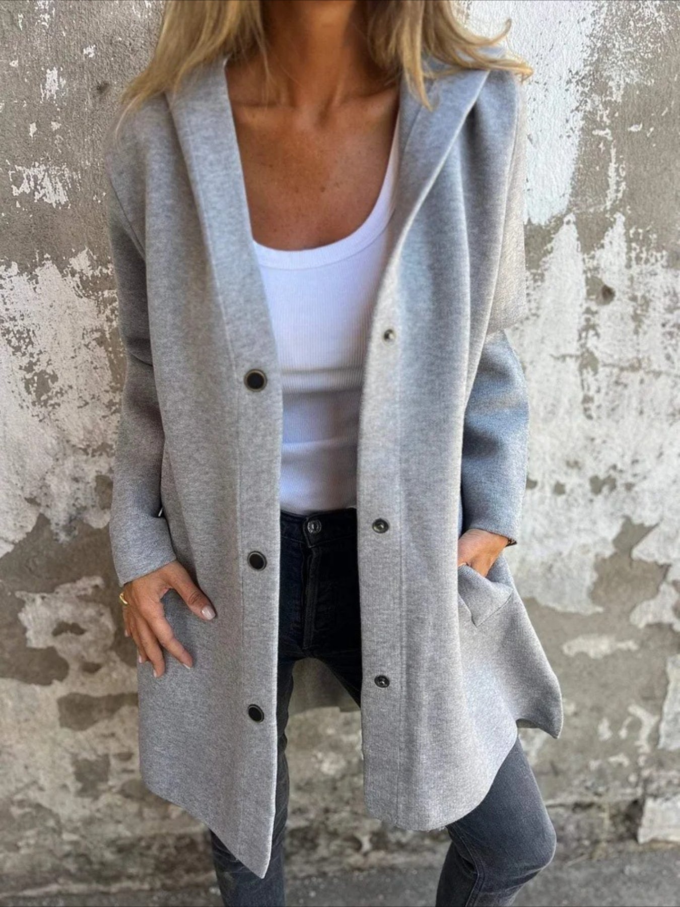 Plain Regular Loose Jacket