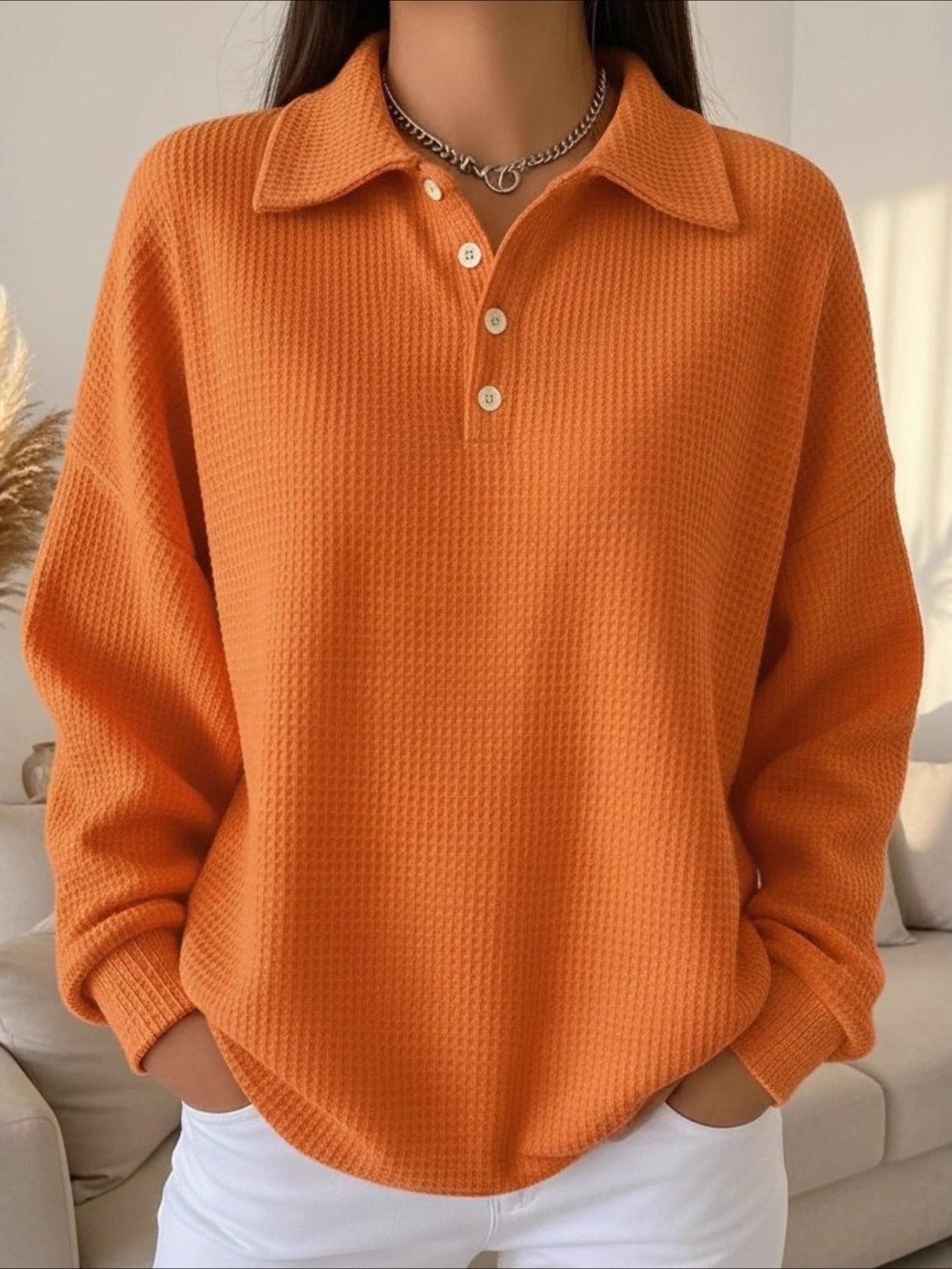 Active Sports Fashion Long Sleeve Square Neck Regular Pullover Sweatshirt