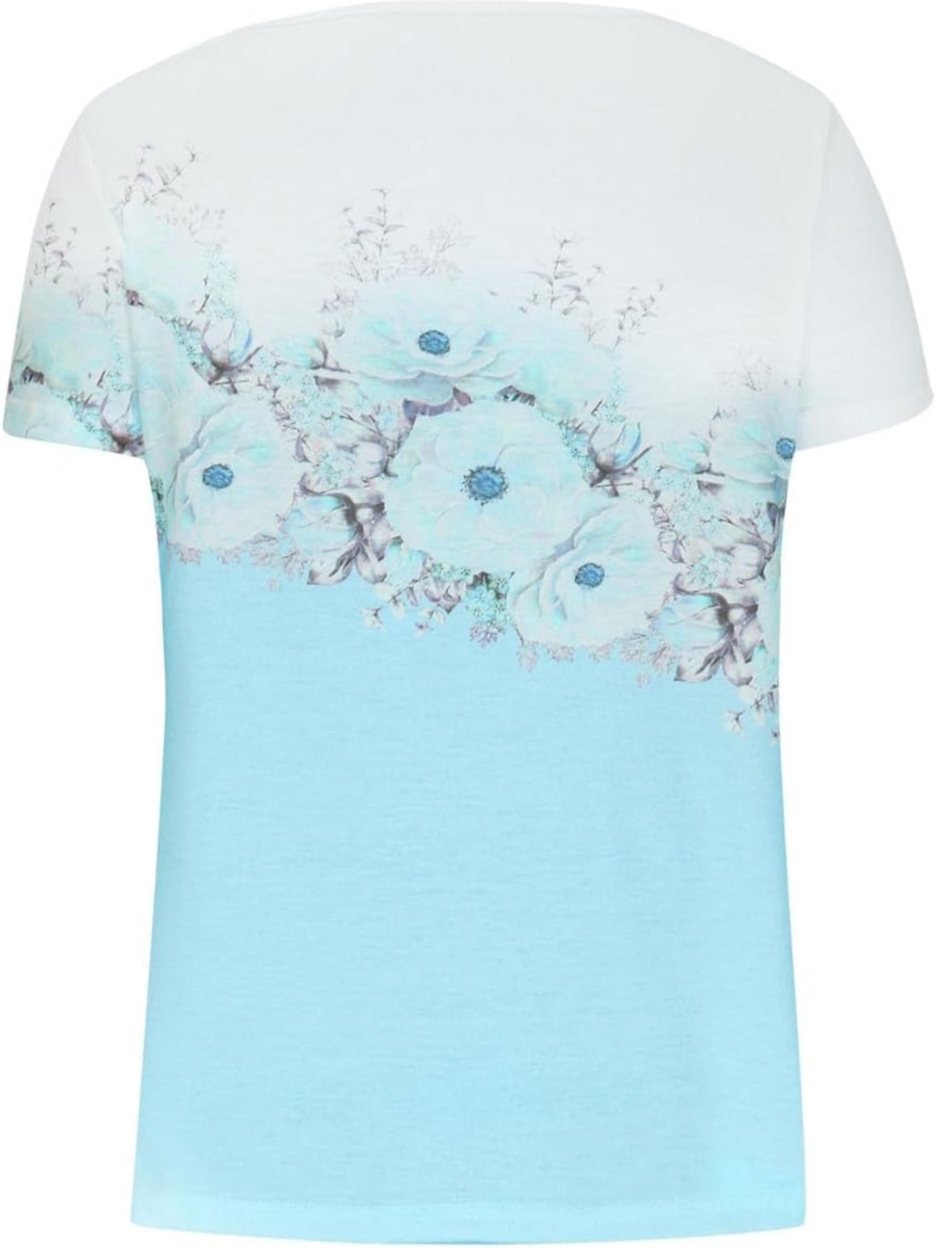 V Neck Short Sleeve Cute Print Graphic Tees