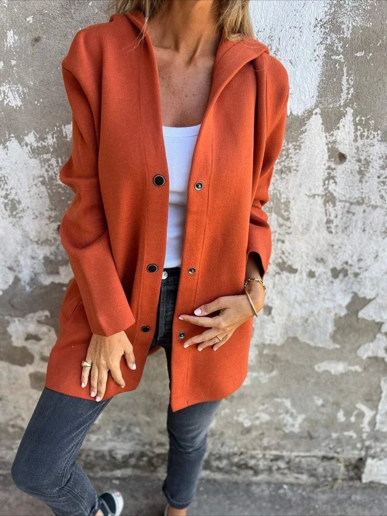 Plain Regular Loose Jacket