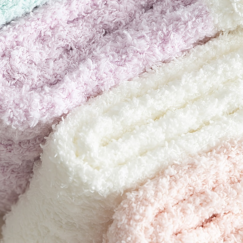 Free Gift Thickened Fuzzy Socks, Comfy & Warm Mid Tube Socks, Women's Stockings & Hosiery