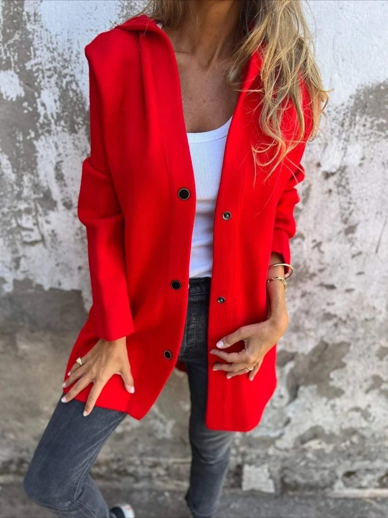 Plain Regular Loose Jacket