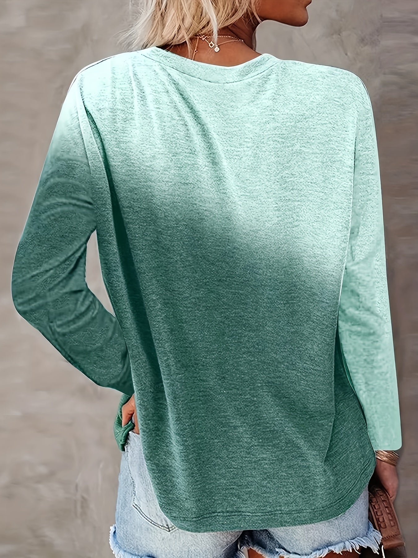 Color Block Pocket T-Shirt, Casual Crew Neck Long Sleeve T-Shirt