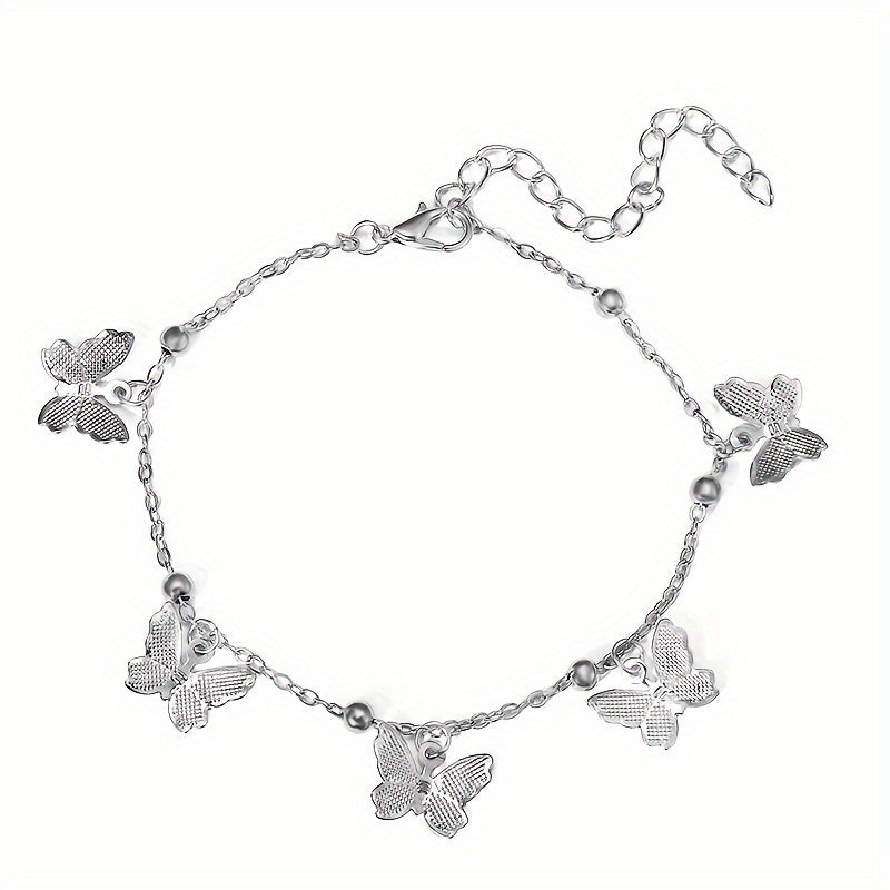 Free Gift A Stylish Bracelet For Women With An Elegant And Graceful Golden And Silvery Butterfly Pendant, Suitable For Daily Wear By Women And As A Gift For Friends