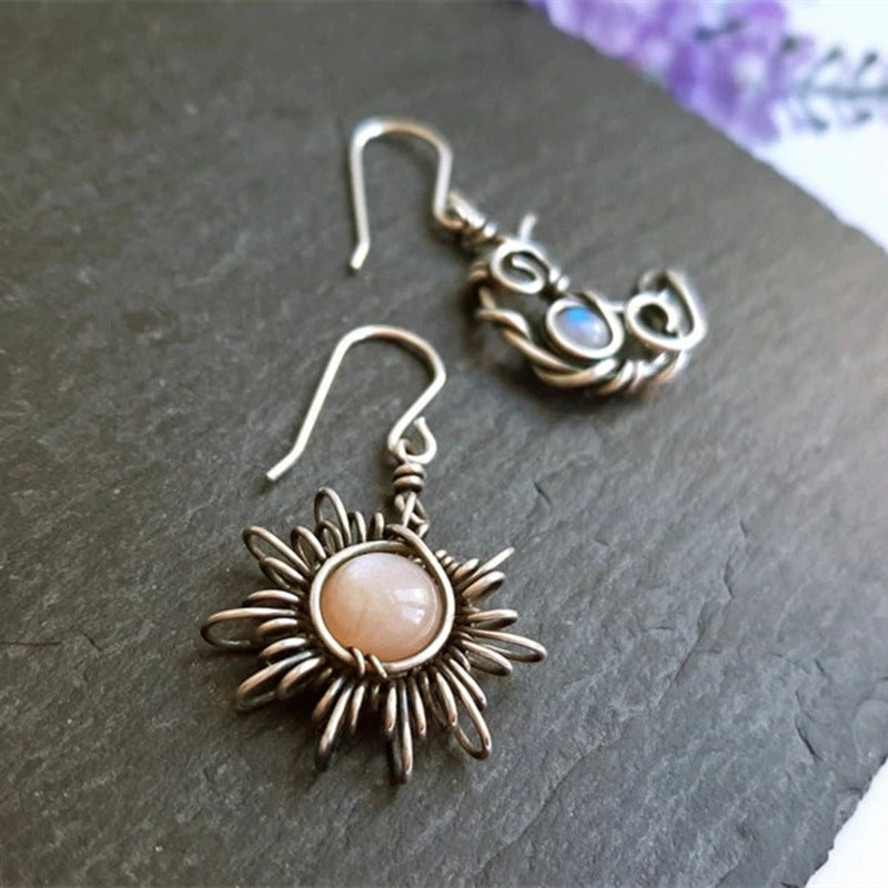 Vintage Sun Moon Earrings